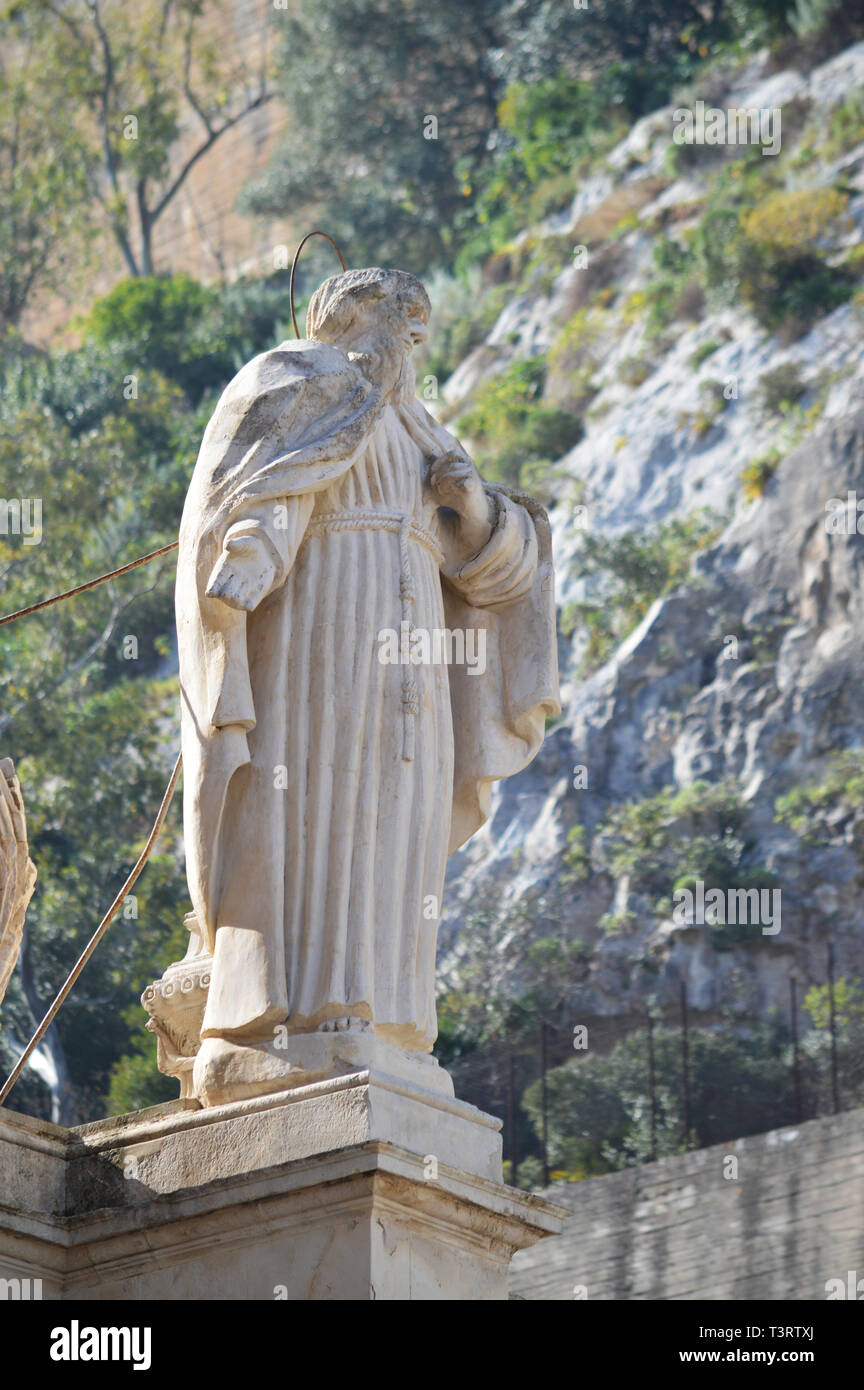 Statue in der Kirche San Bartolomeo, Scicli, Ragusa, Sizilien, Italien, Europa, Barock, Weltkulturerbe Stockfoto