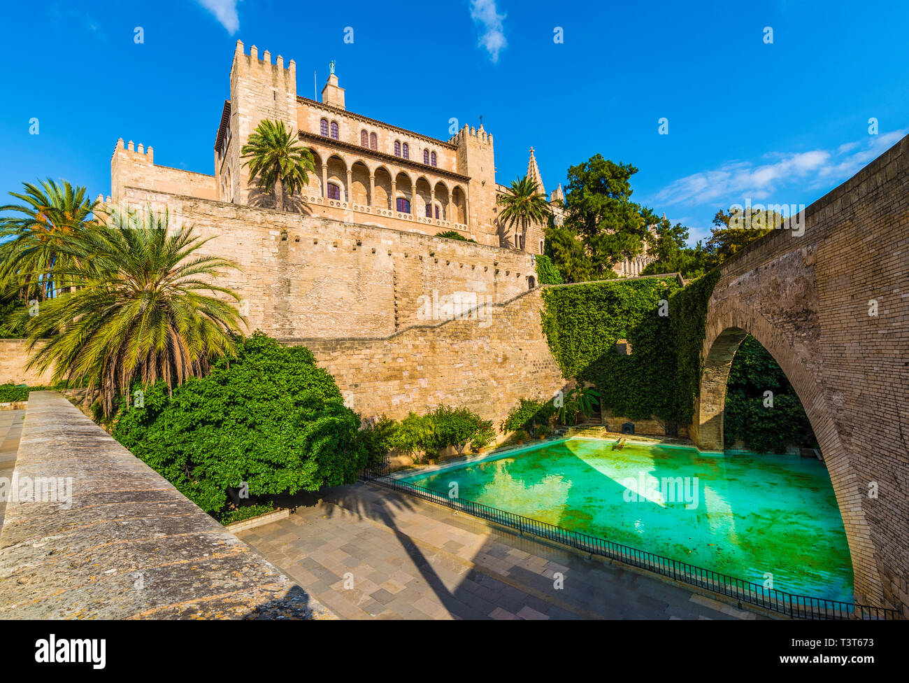 Royal Palace von La Almudaina, Palma de Mallorca, Spanien Stockfoto