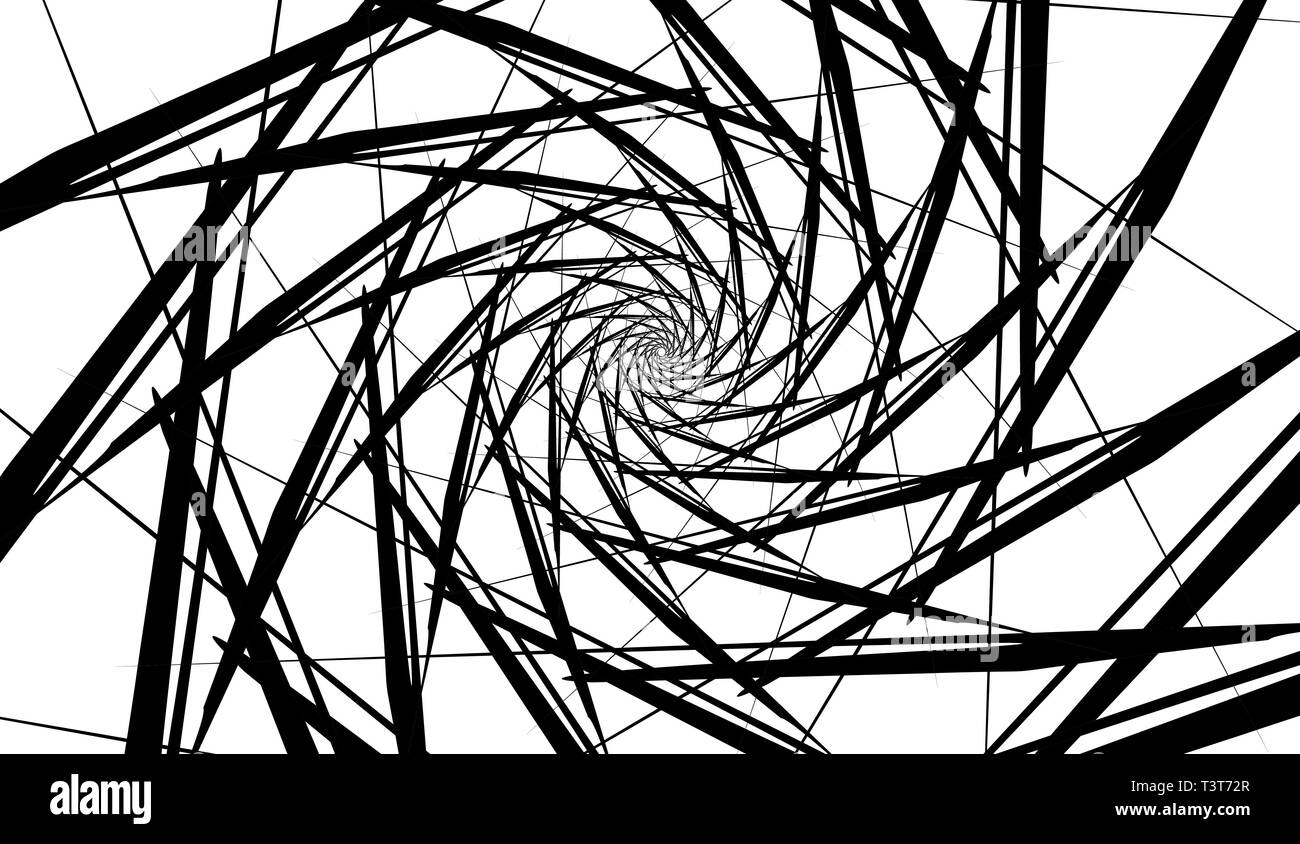 Spirale Objekt auf einem weißen Hintergrund. Pfeile, Rochen, Rotation. Stock Vektor