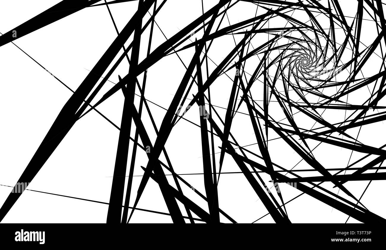 Spirale Objekt auf einem weißen Hintergrund. Pfeile, Rochen, Rotation. Stock Vektor