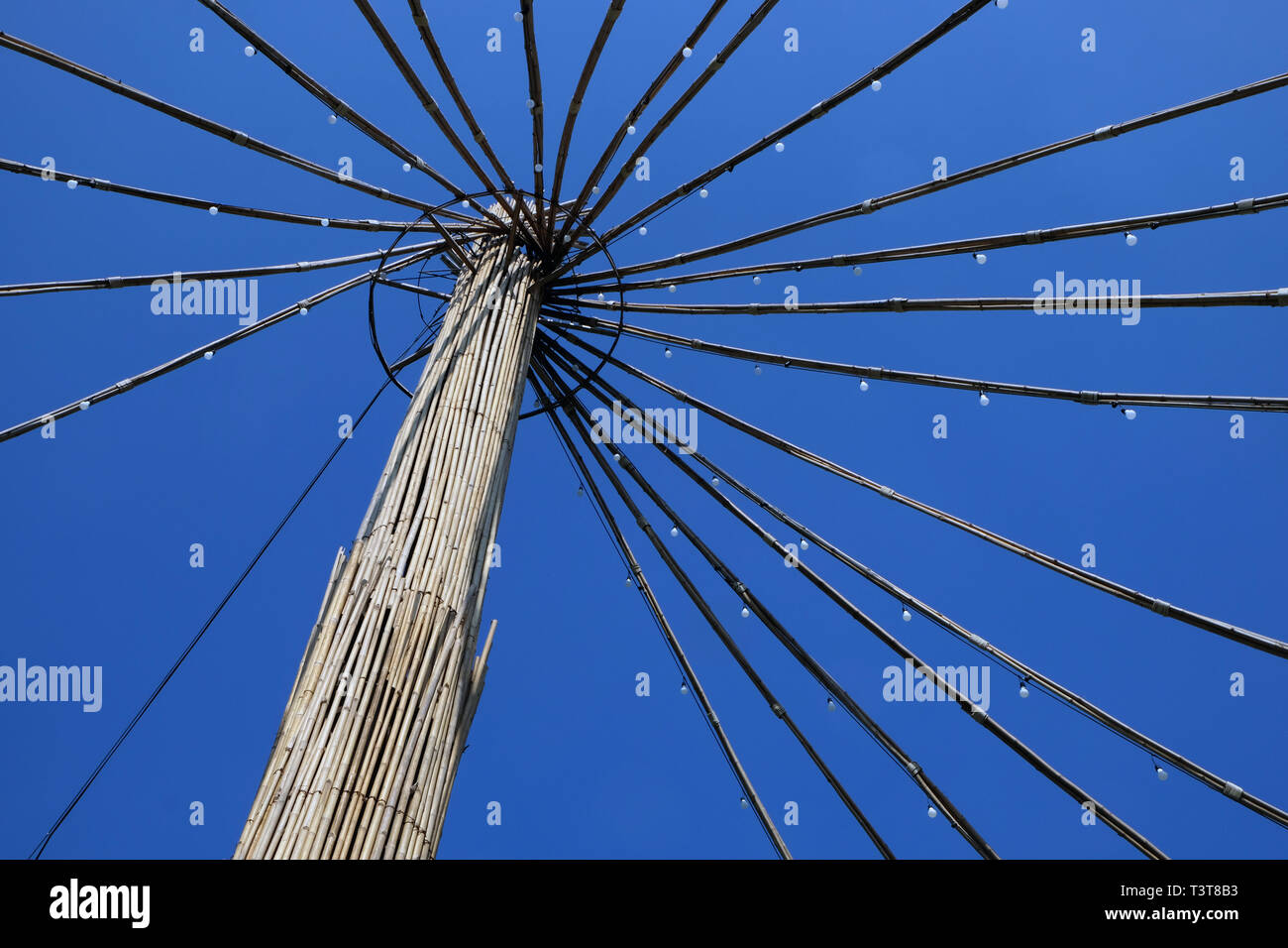 Die Verzierung aus Bambus design Outdoor gemacht Stockfoto