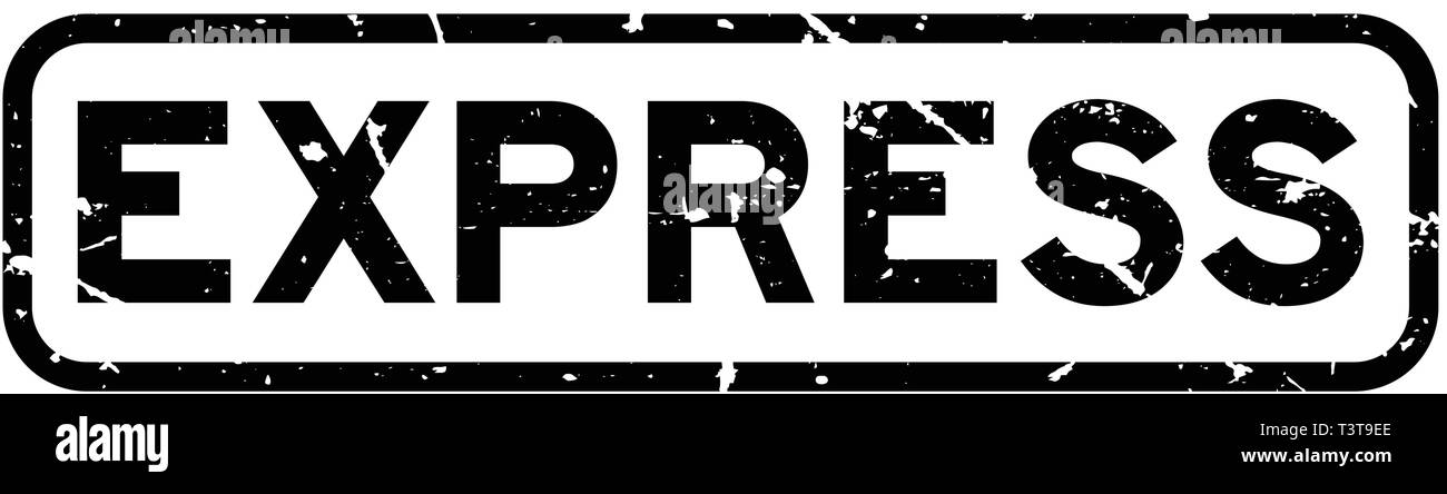 Grunge schwarz express Wort square Gummidichtung Stempel auf weißem Hintergrund Stock Vektor
