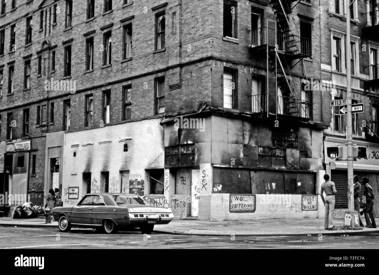 Afro-Amerikaner in Harlem 70s, New York City, USA Stockfoto