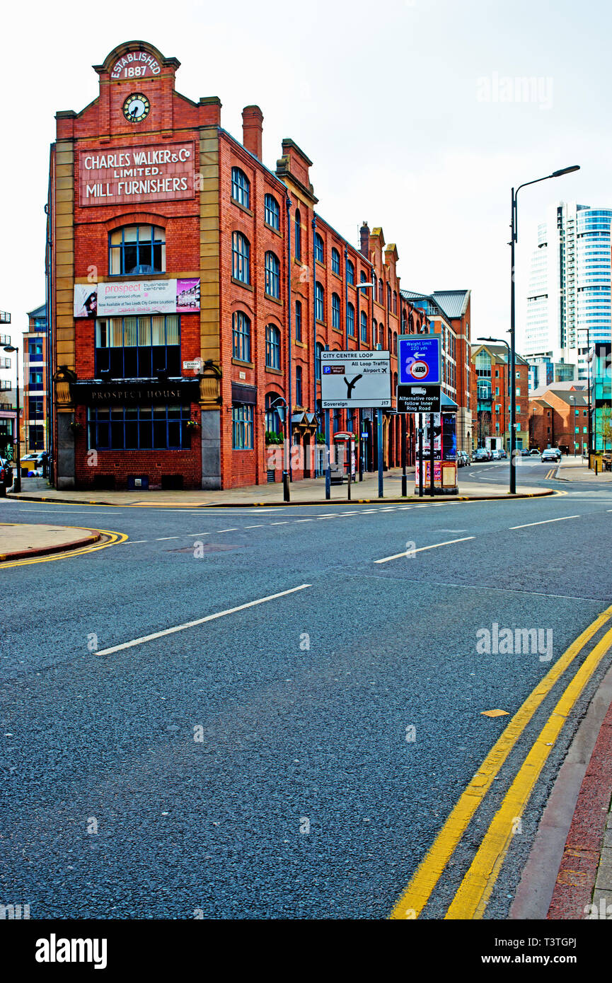 Charles Walker Mühle Furnisher Gebäude, Leeds, England Stockfoto
