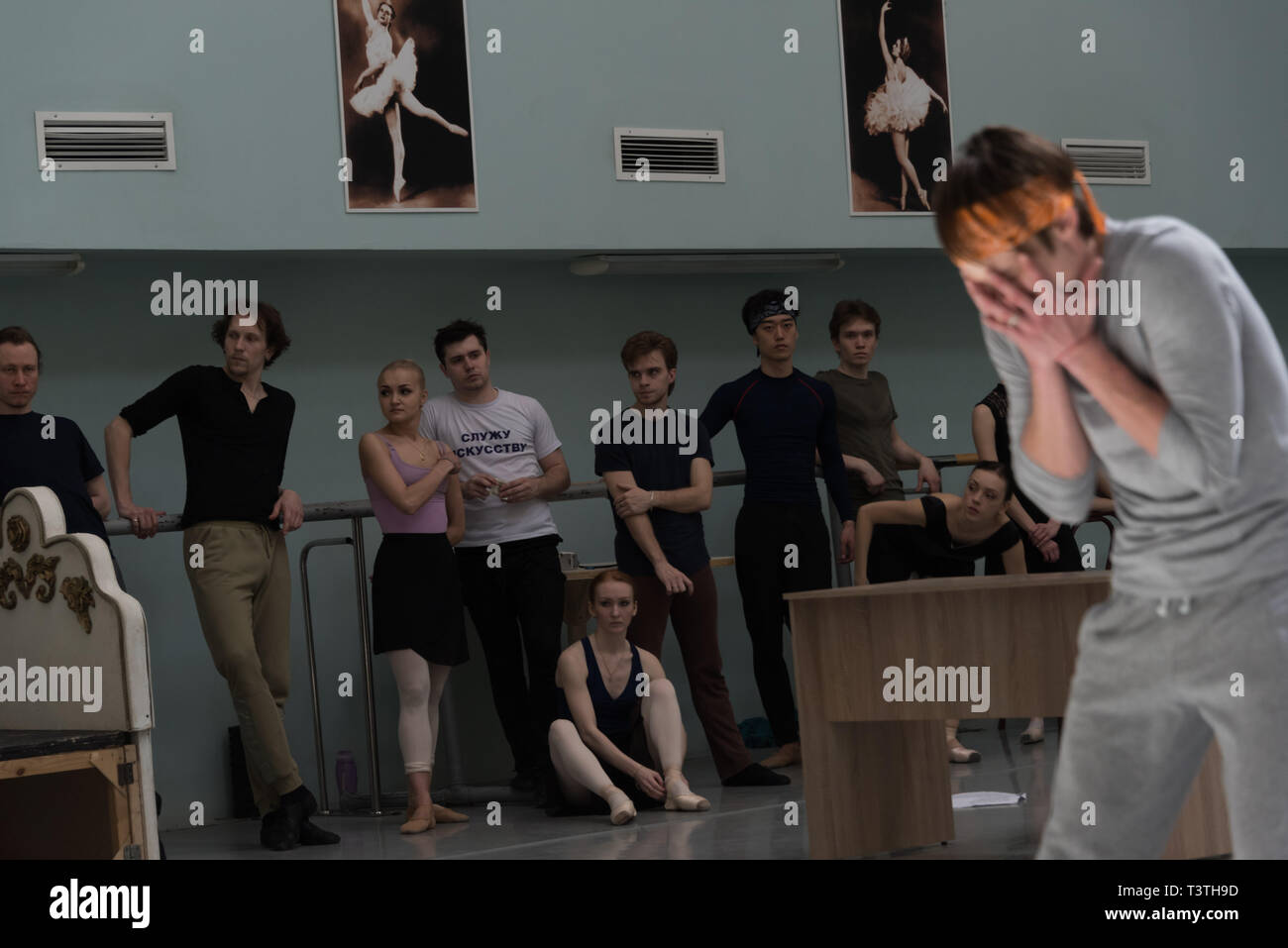 Die Generalprobe des Balletts "Paten" in Astrachan State Theater für Oper und Ballett in Russland. Stockfoto