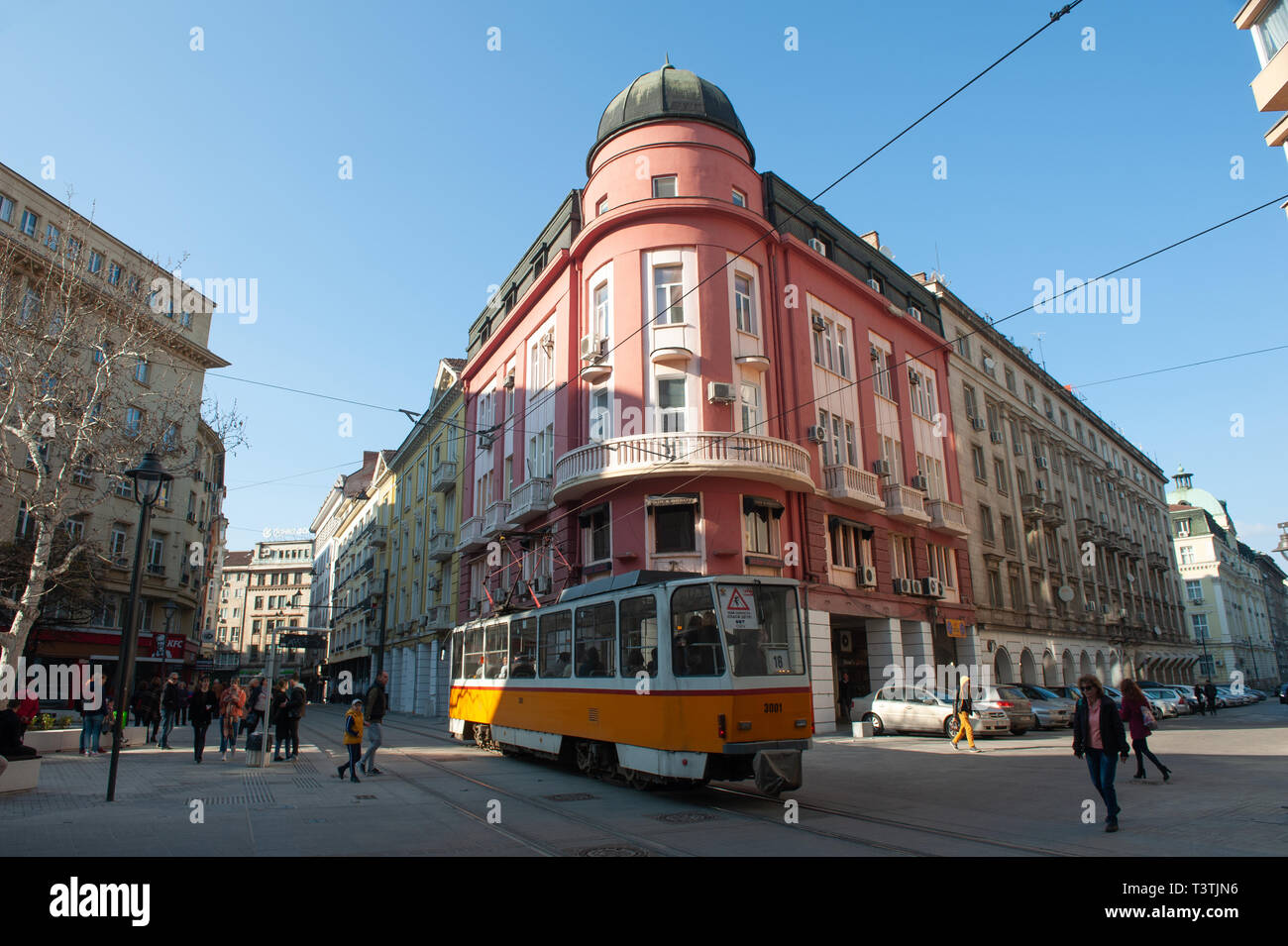 Straßenszenen in der Innenstadt von Sofia, Bulgarien, Europa, Stockfoto