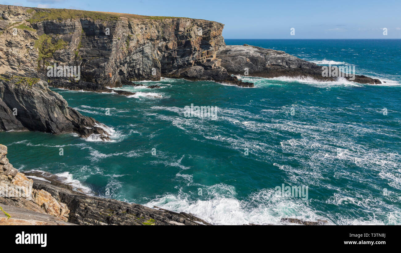 Mizen Head auf den wilden Atlantik, County Cork, Republik Irland. Eire. Stockfoto