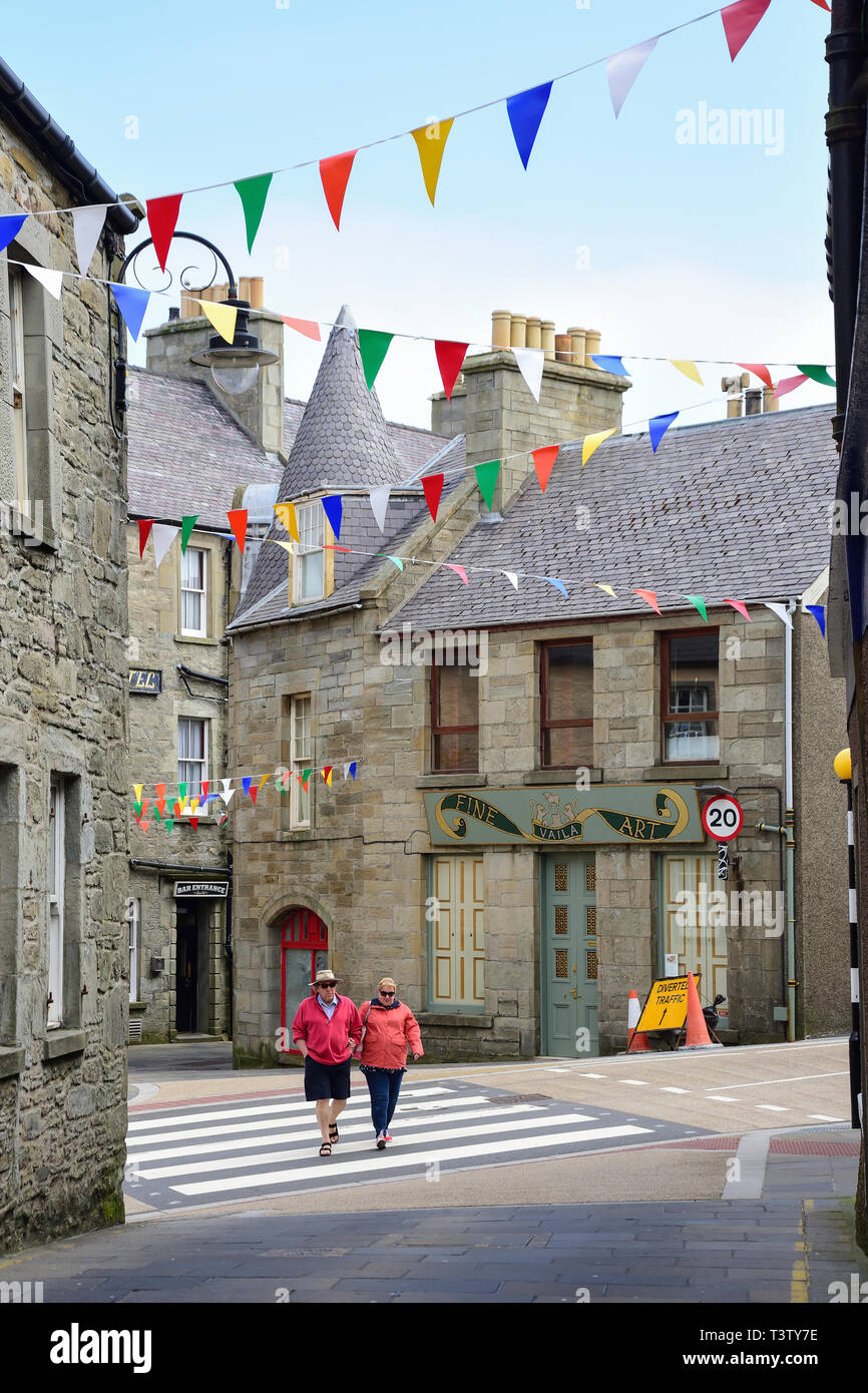 Commercial Street, Lerwick, Shetland, Nördliche Inseln, Schottland, Vereinigtes Königreich Stockfoto