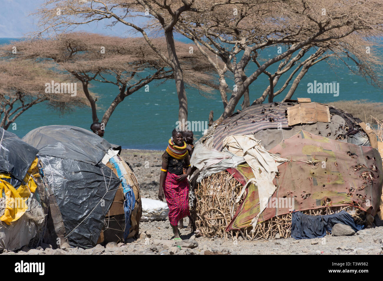 Lake Turkana, Kenia Stockfoto