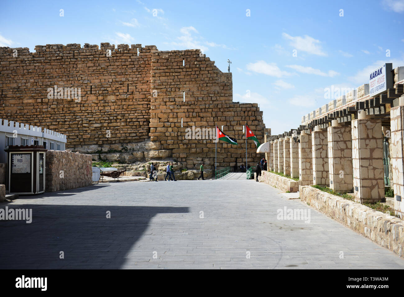 Kerak Burg im südlichen Jordanien. Stockfoto