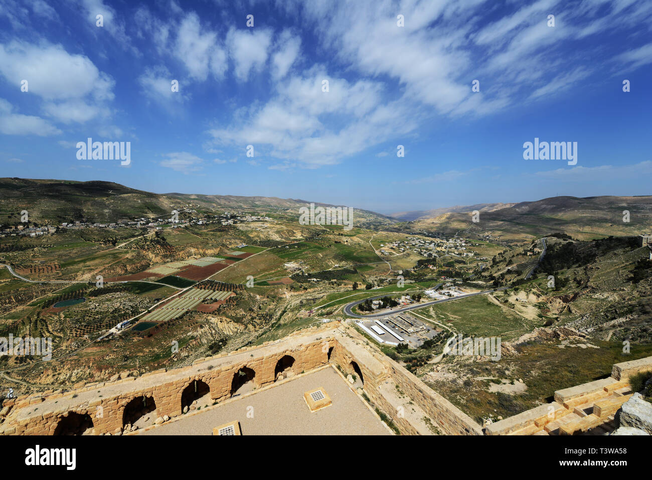 Kerak Burg im südlichen Jordanien. Stockfoto