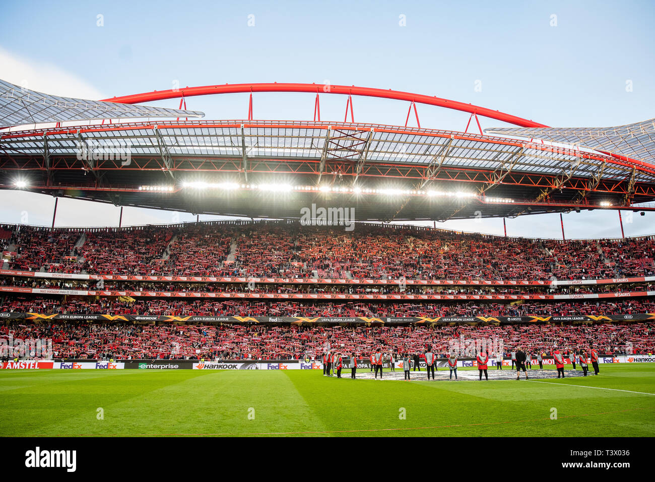 Das Stadion des Lichts hatten mehr als 52.000 Zuschauer. Während der UEFA Europa League 2018/2019 Fußball-Match zwischen SL Benfica vs Eintracht Frankfurt. (Final Score: SL Benfica 4 - 2 Eintracht Frankfurt) Stockfoto