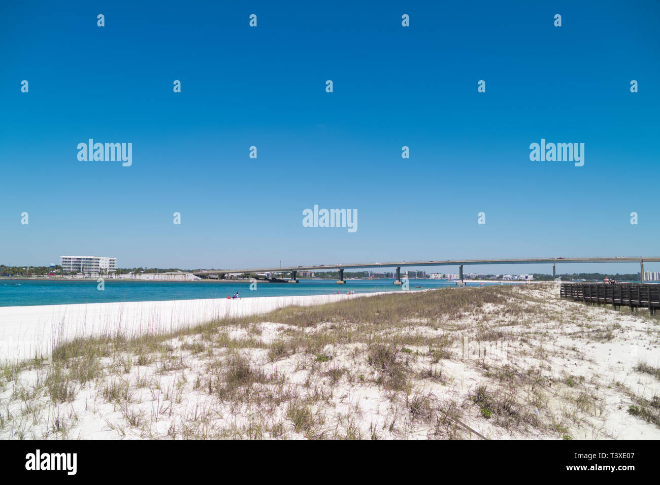 Golf von Mexiko Strand bei Perdido Pass in Orange Beach, Alabama, USA. Stockfoto
