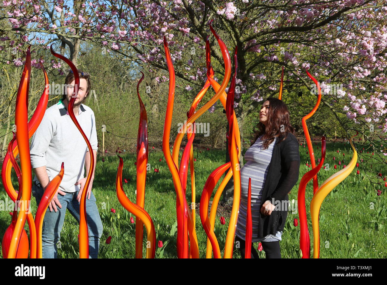 Kew Chihuly Reflexionen über die Natur 13. April, 27. Oktober 2019 Stockfoto