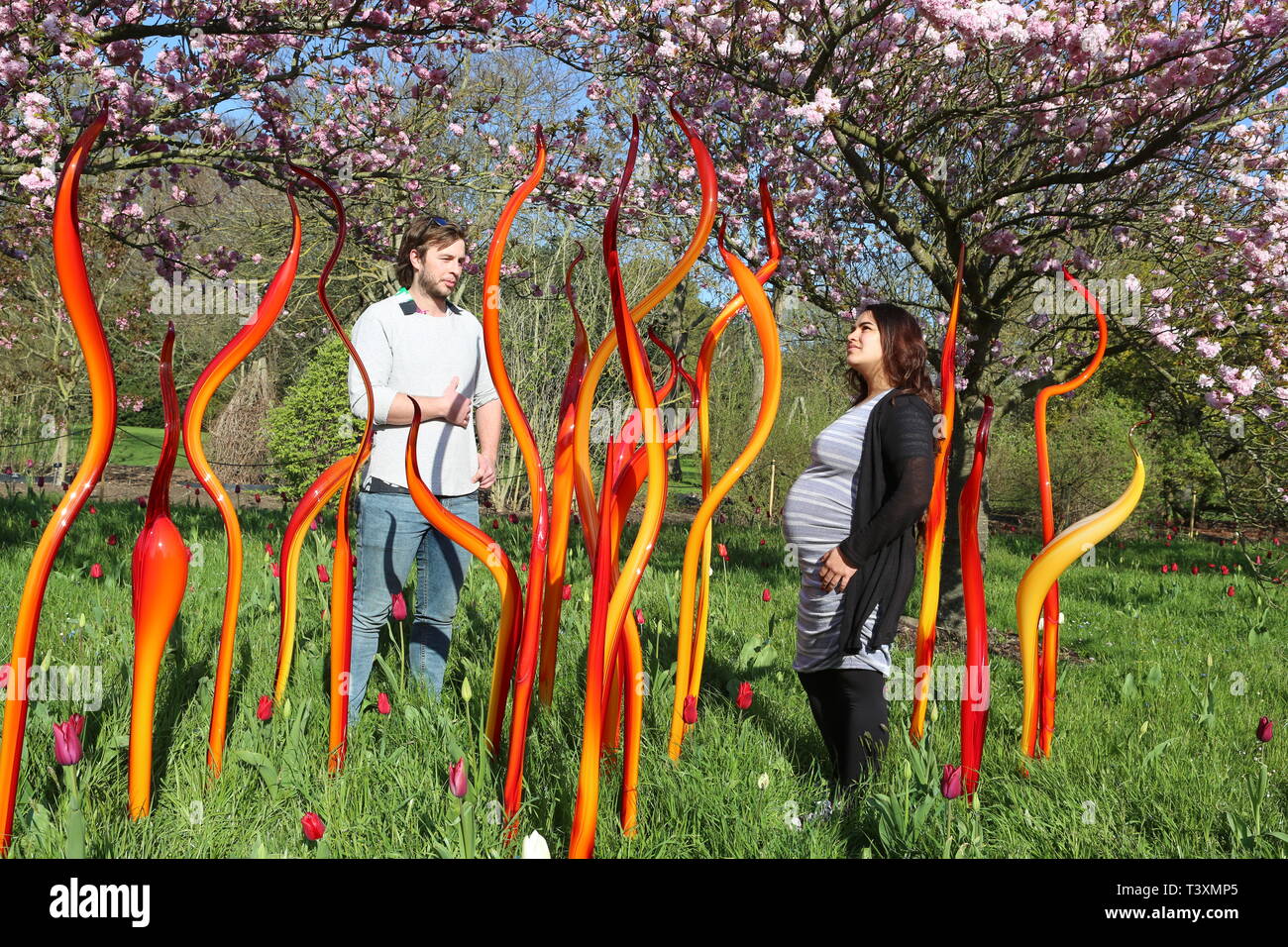 Kew Chihuly Reflexionen über die Natur 13. April, 27. Oktober 2019 Stockfoto