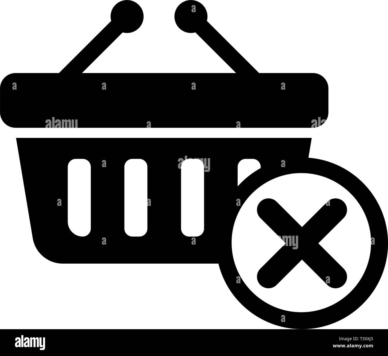 Aus Warenkorb entfernen Symbol Vektor Stock Vektor