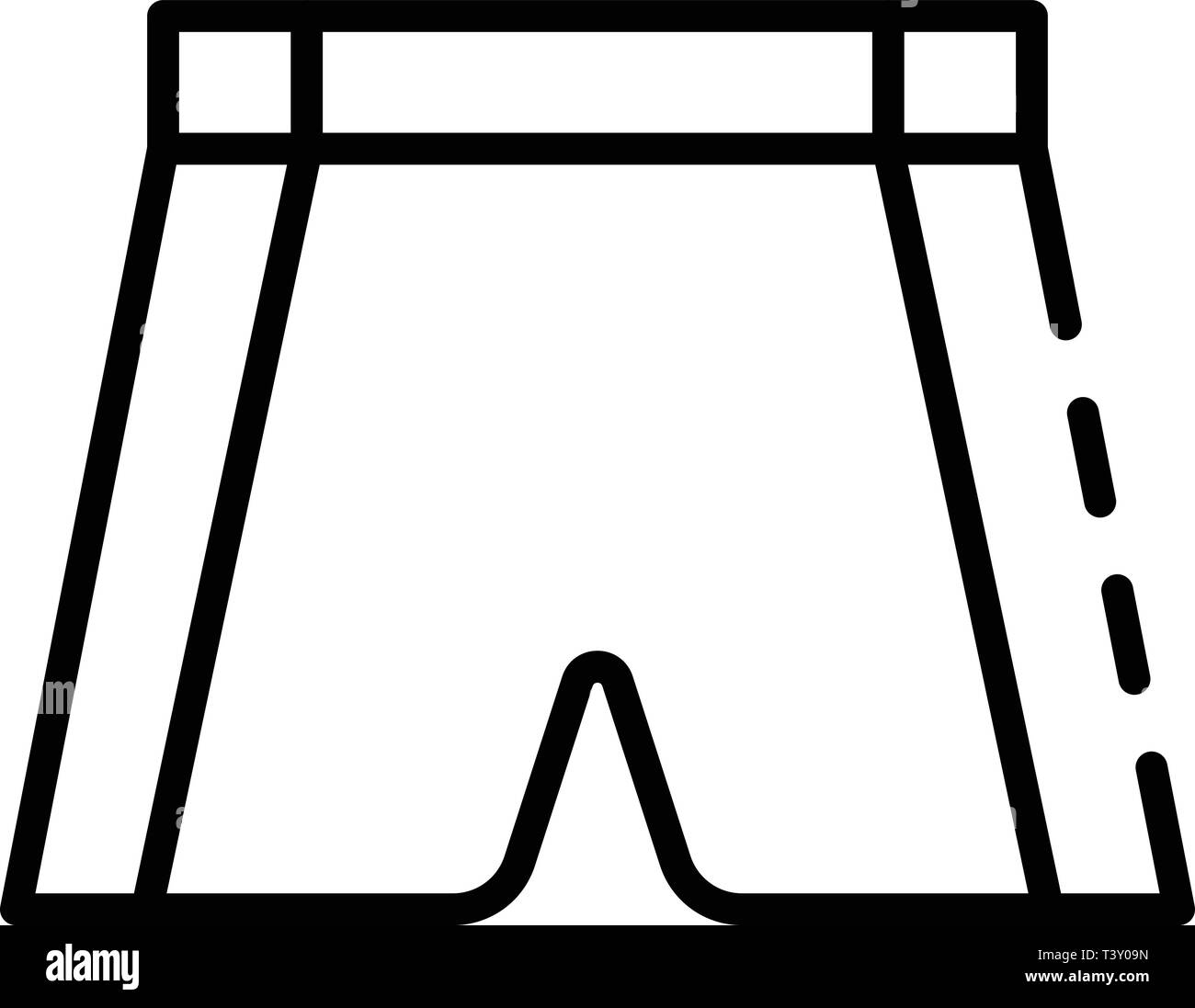 Basketball Shorts Symbol, outline Style Stock Vektor
