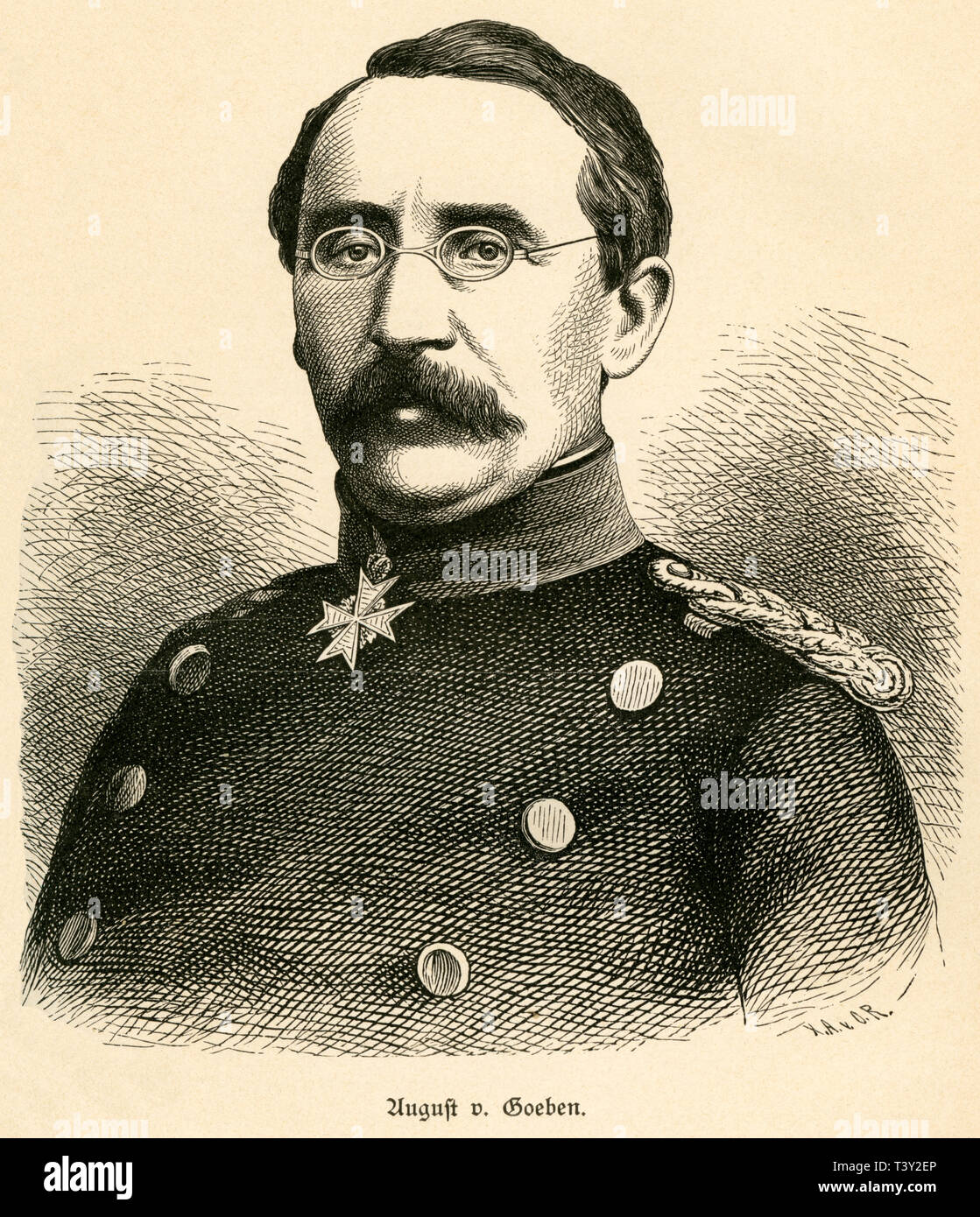 Europa, Deutschland, Niedersachsen, Stade, August von Goeben, General der Infanterie, Illustration aus: "Dreißig Lebensbilder deutscher Männer aus n Stockfoto