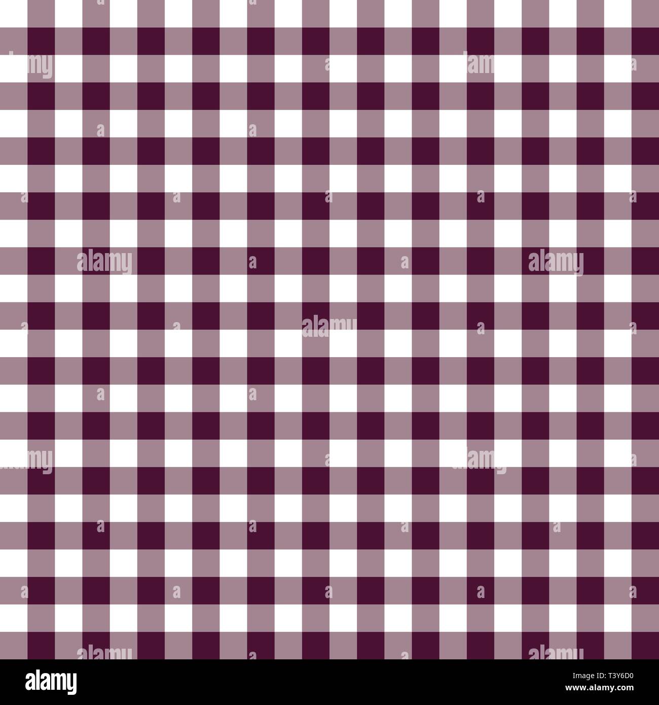 Burgund Rot und Weiß Plaid vector Hintergrund. Nahtlose wiederholen Schachbrettmuster. Stock Vektor