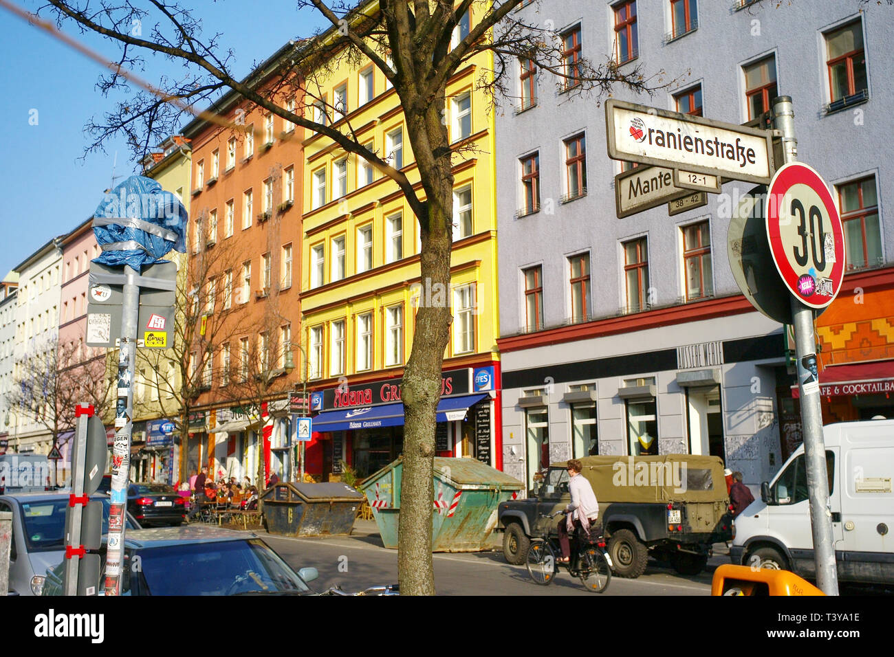 Blick auf die Straße, Kreuzberg, Berlin, Deutschland Stockfoto