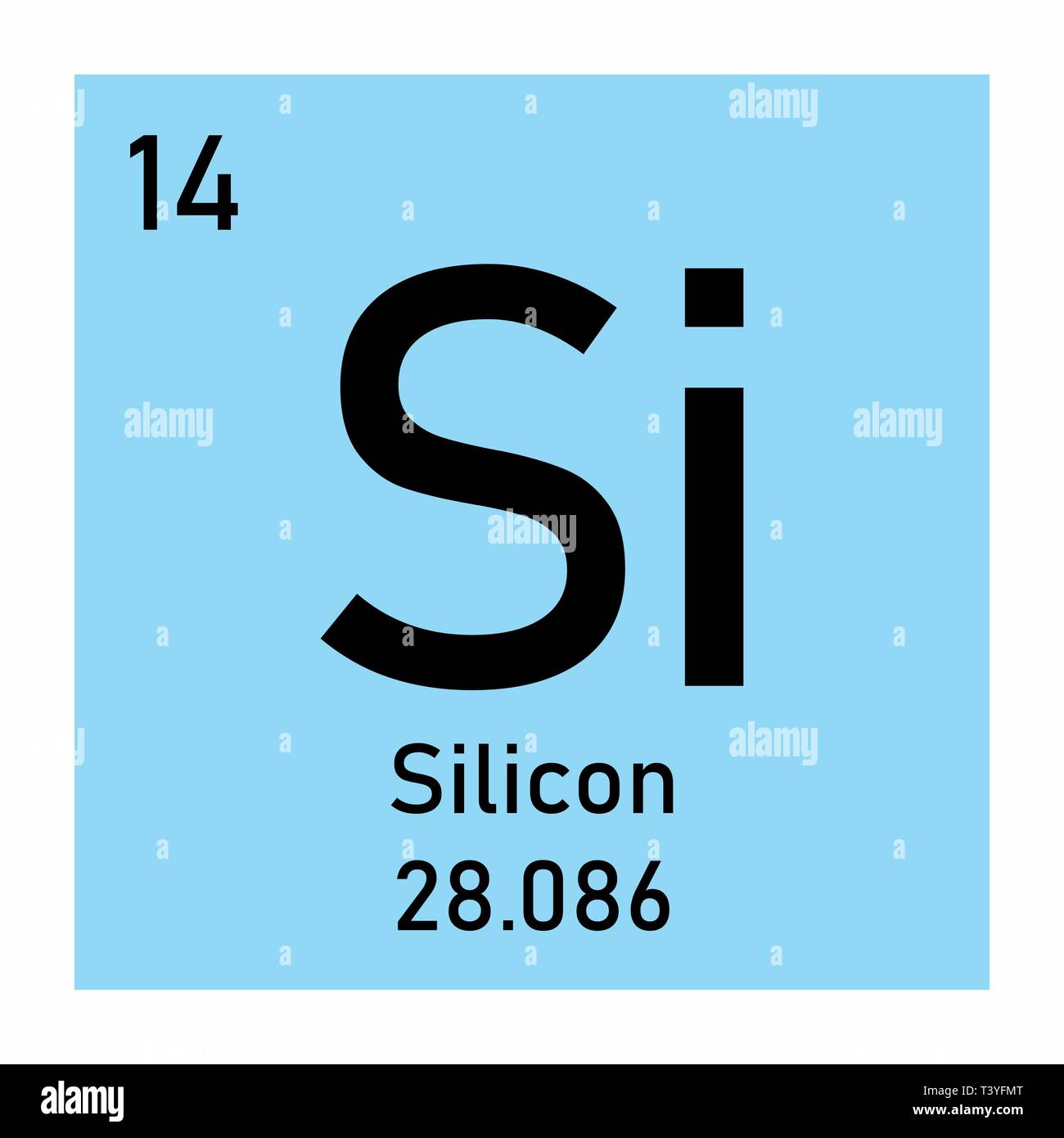 Silizium chemisches Element Stock Vektor
