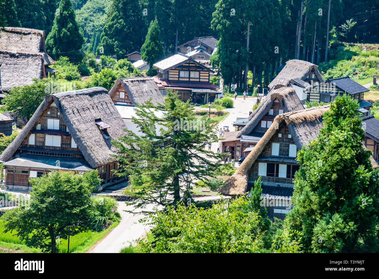 Historische Dörfer von Shirakawa-g und Gokayama, Shirakawa-mura, Gifu-ken, Japan, Asien, Ostasien Stockfoto