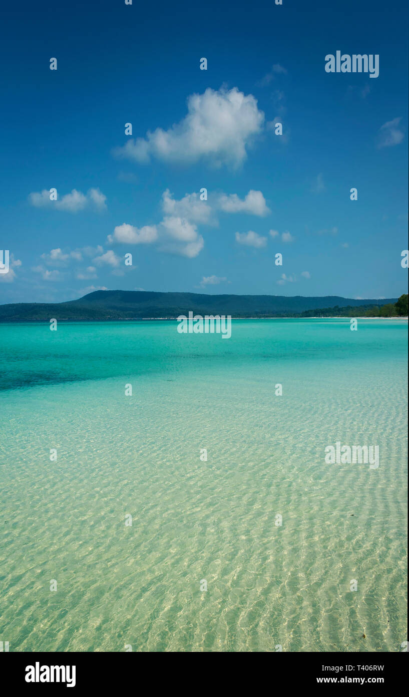 Long Beach im tropischen Paradies Koh Rong Insel in der Nähe von Sihanoukville Kambodscha Stockfoto