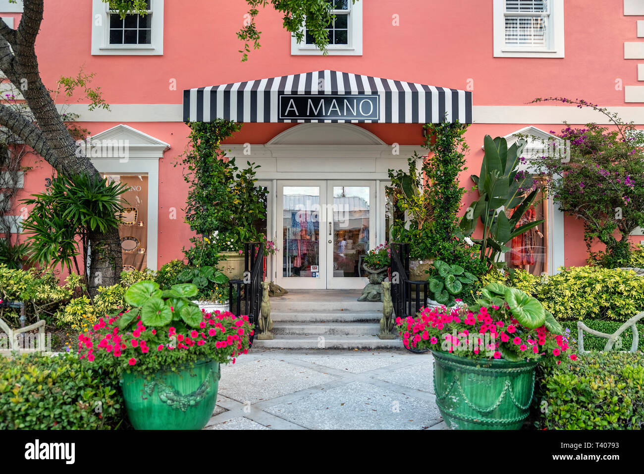 A Mano luxus Geschenke Shop, Naples, Florida, USA. Stockfoto