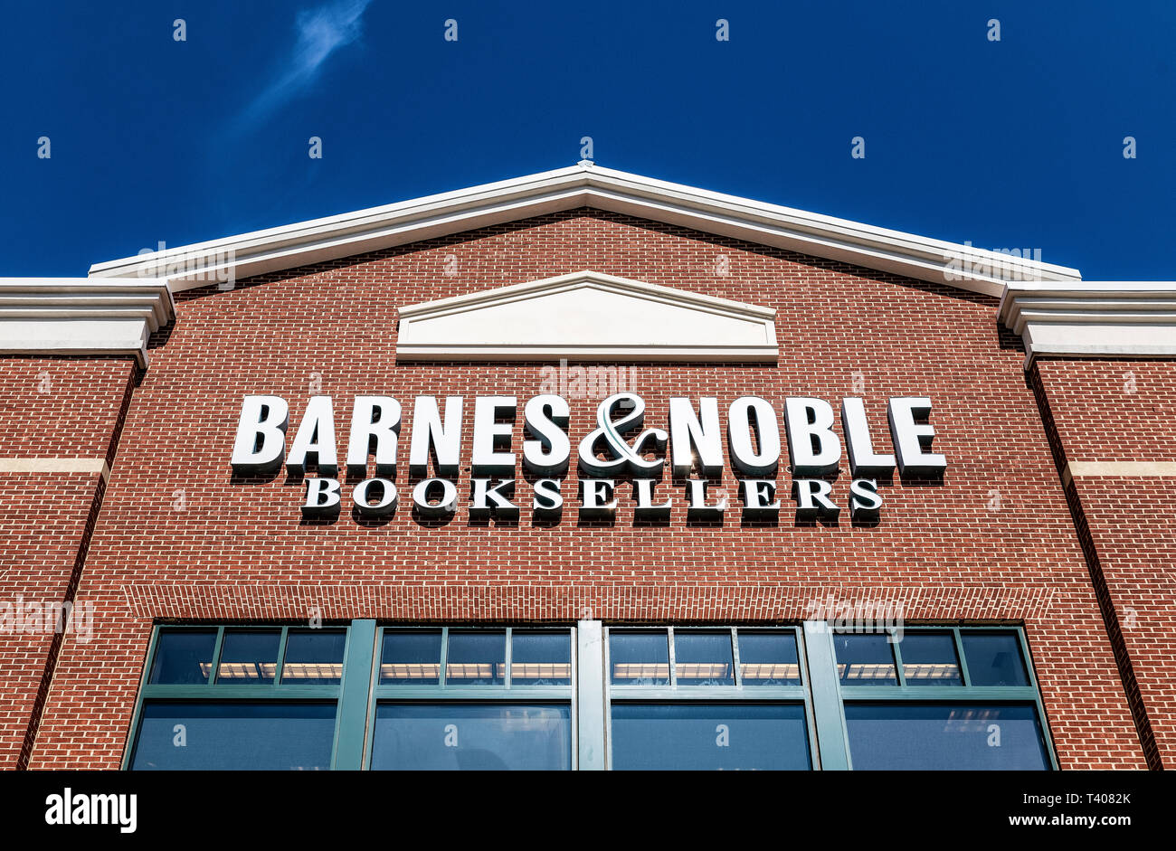 Die Außenseite des Barnes & Noble Buchhandlung, Mall of Georgia, Beuford, Georgia, USA. Stockfoto