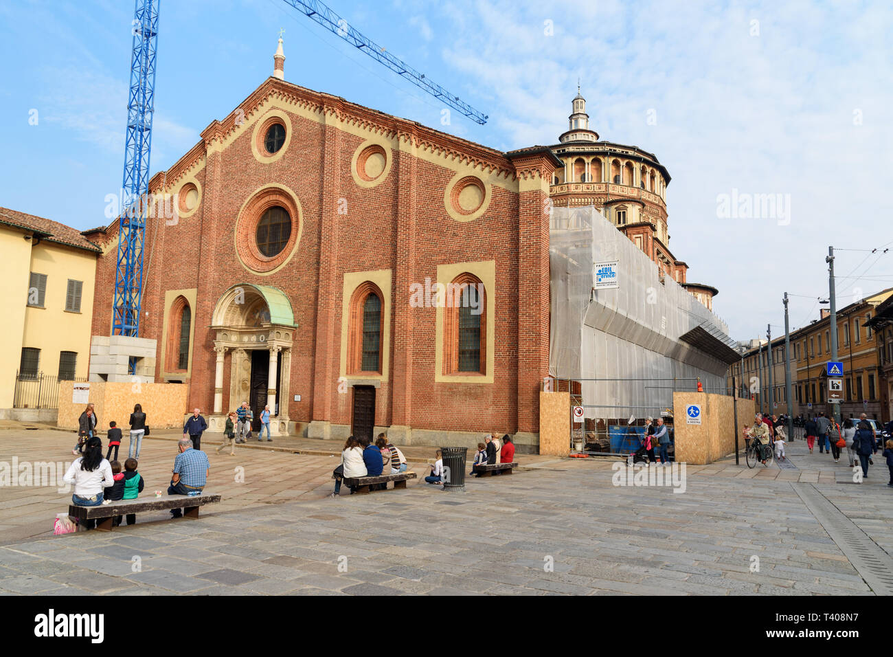 Mailand, Italien - 16. Oktober 2018: die Kirche der Heiligen Maria der Gnade oder Chiesa di Santa Maria delle Grazie Stockfoto
