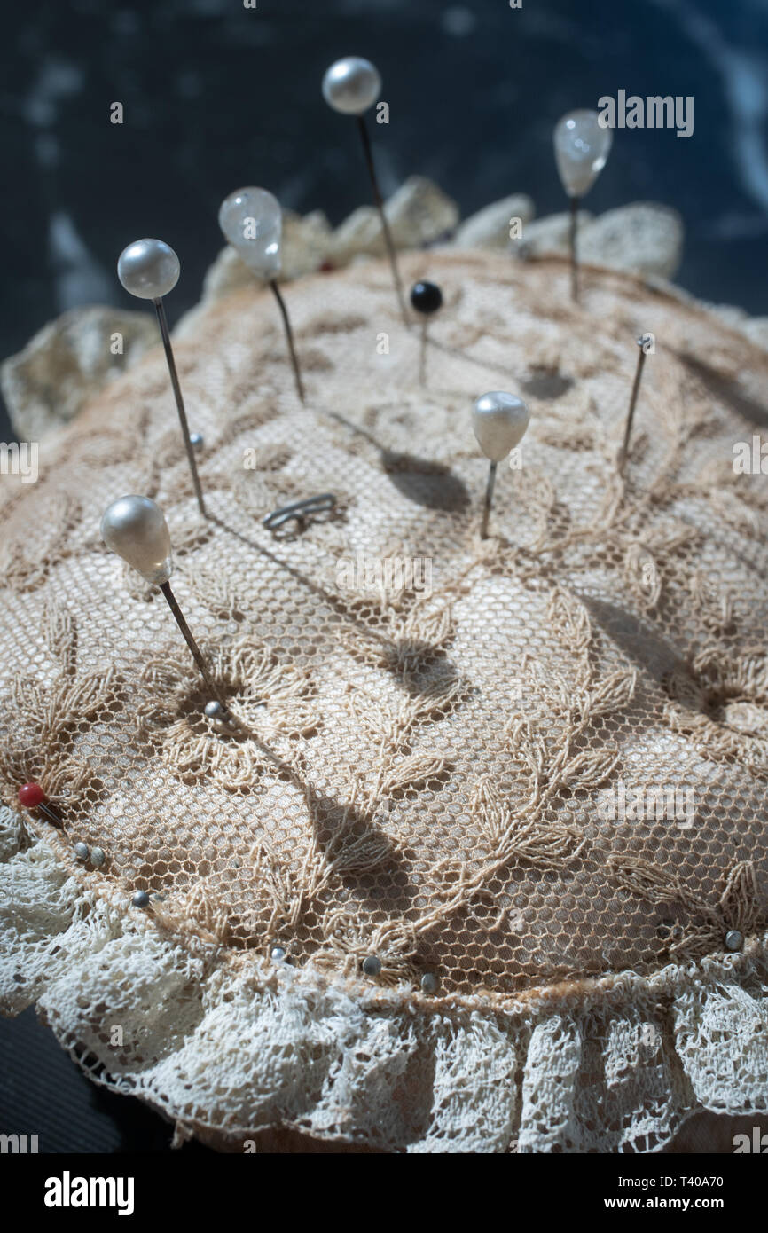 Näheinrichtung Stockfoto