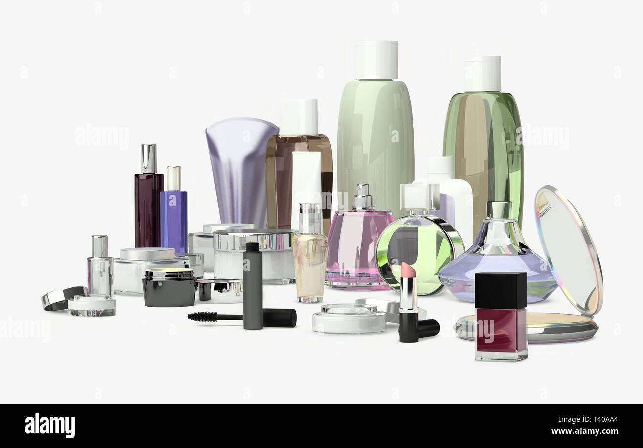 Taglich Beauty Care Kosmetik Und Make Up Produkte Face Cream Augencreme Serum Und Lippenbalsam Auf Einem Weissen Hintergrund Befindet Pflege Der Haut Stockfotografie Alamy