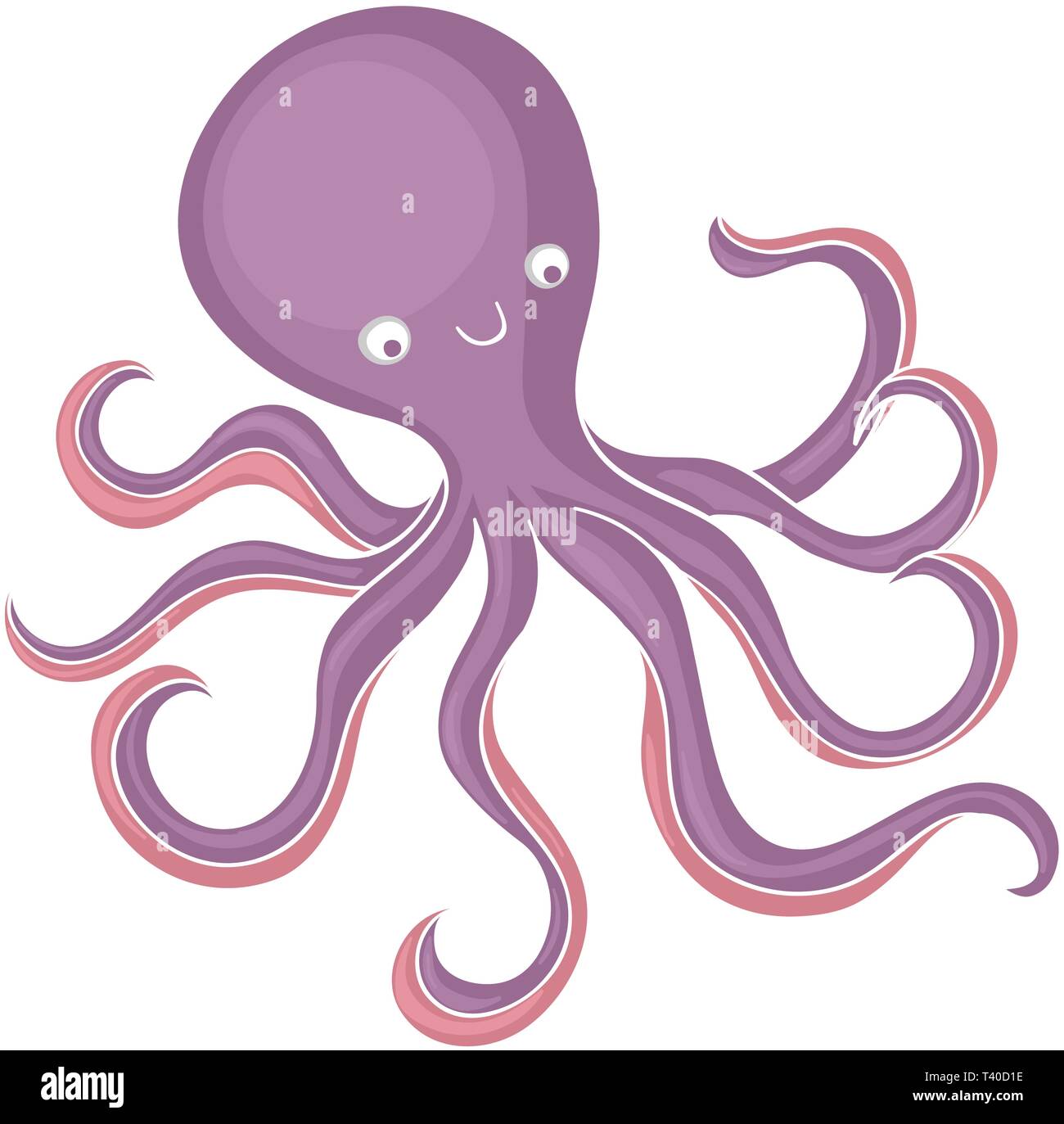 Cute Octopus Illustration Fur Kinder Stock Vektorgrafik Alamy