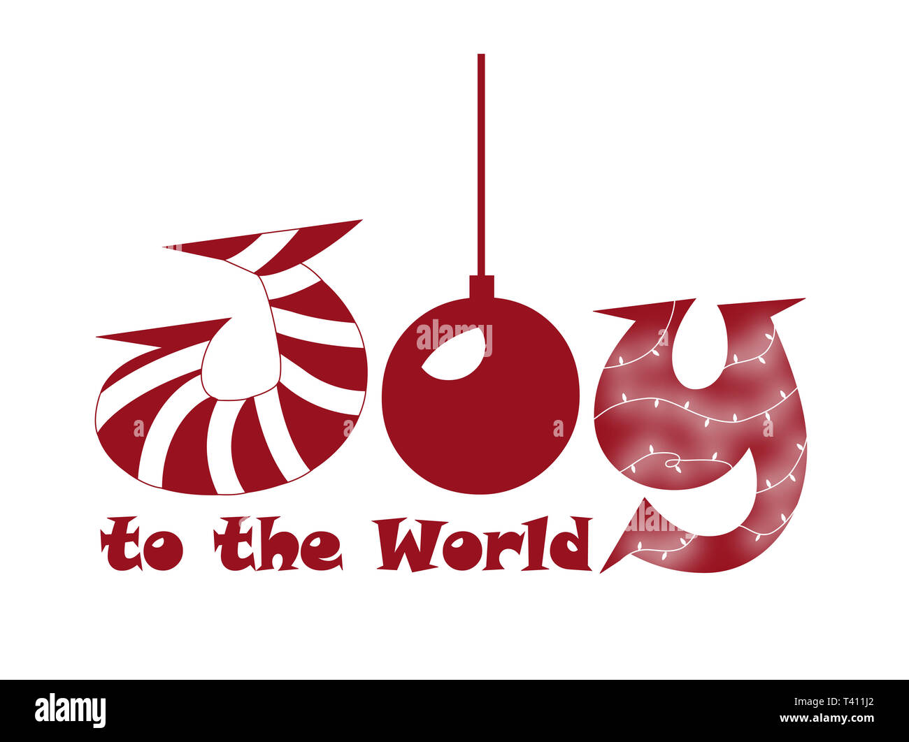 Die Freude in die Welt festliche Abbildung Stockfoto