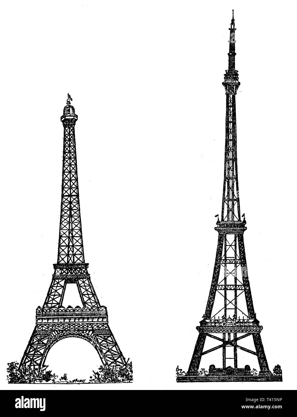 Watkins' Turm wurde eine teilweise ausgefüllte Bügeleisen Turm in Wembley Park in London und 1907 abgerissen. Es wurde entworfen, um die Höhe der Eiffelturm, die der Unternehmer Sir Edward Watkin übertreffen. Stockfoto