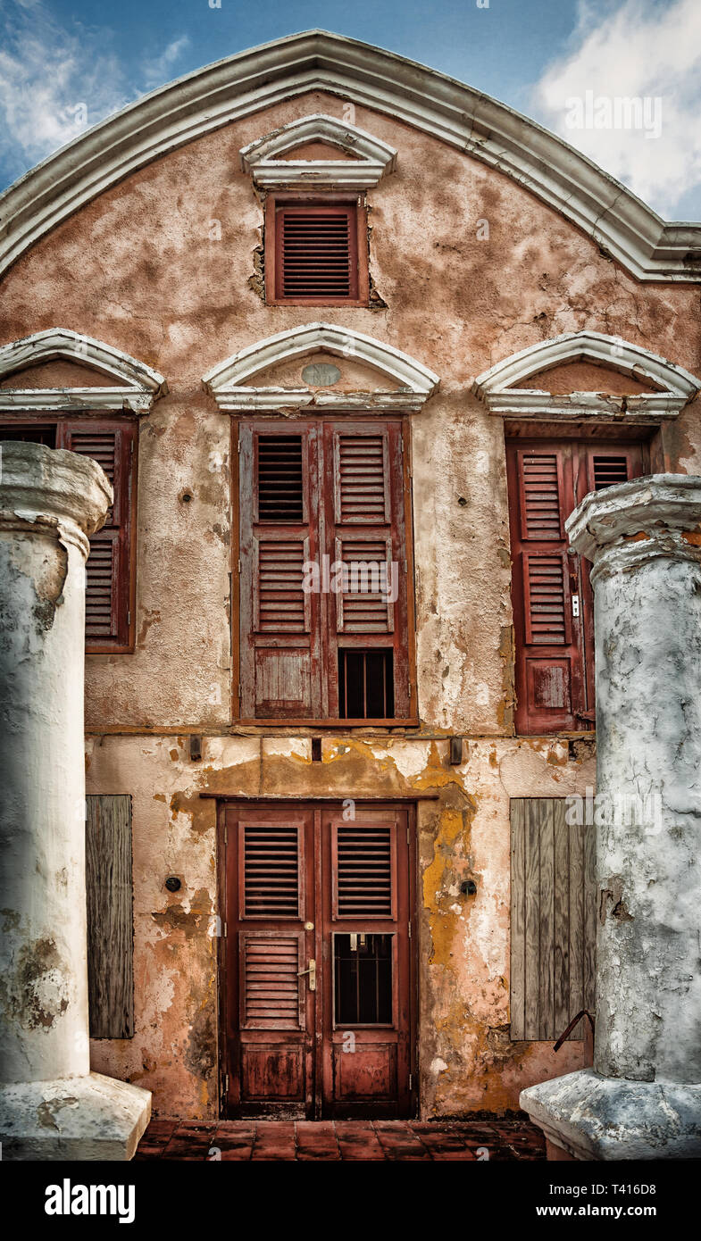 Verlorene Orte - Villa in Curacao / Karibik Stockfoto