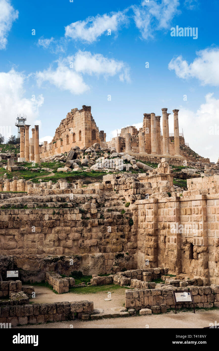 Alte Ruinen, Jerash, Jordanien Stockfoto