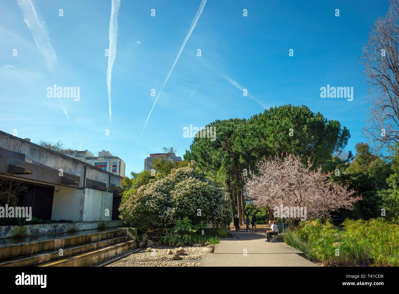 Das Museum Calouste Gulbenkian in Lissabon, Portugal Stockfoto