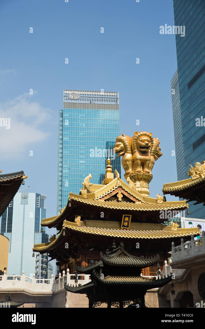 Die Jing'an Tempel Shanghai Stockfoto