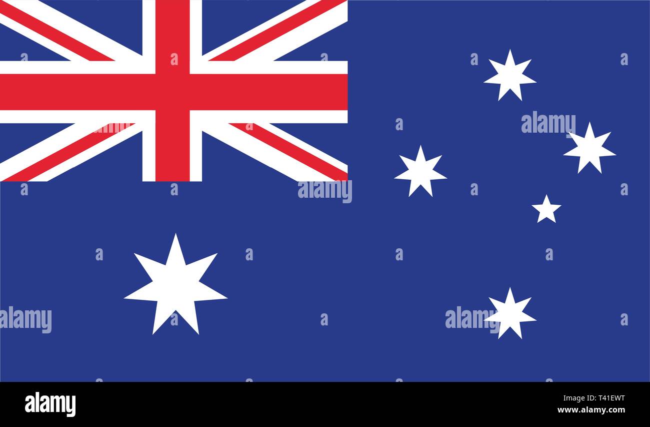 Vektor Nationalflagge von Australien - Detail schöne Illustration Stock Vektor