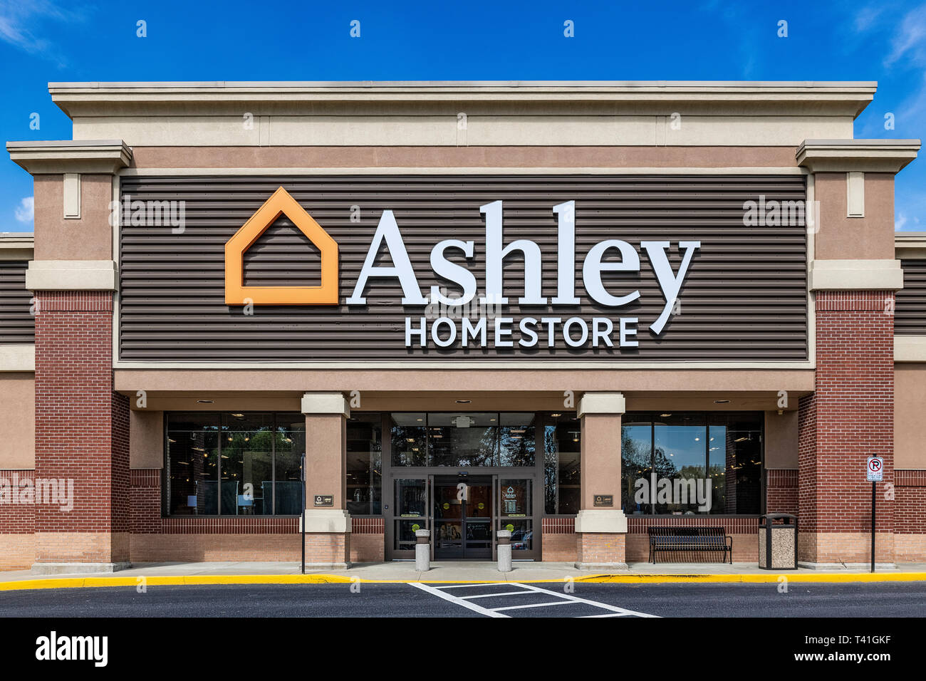 Ashley Homestore Lage, Georgia. Stockfoto