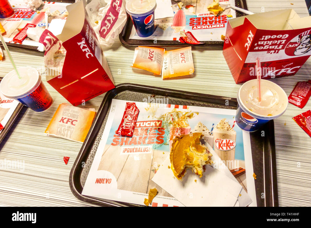 KFC, Valencia, Spanien Stockfoto