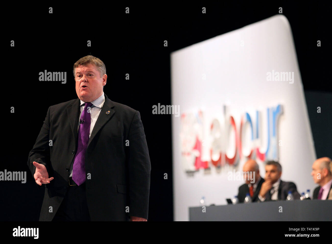 Paul McKeever, Vorsitzender der Polizeigewerkschaft in England und Wales von der Labour Party, Konferenz. Liverpool. 28. 9. 2011. Stockfoto