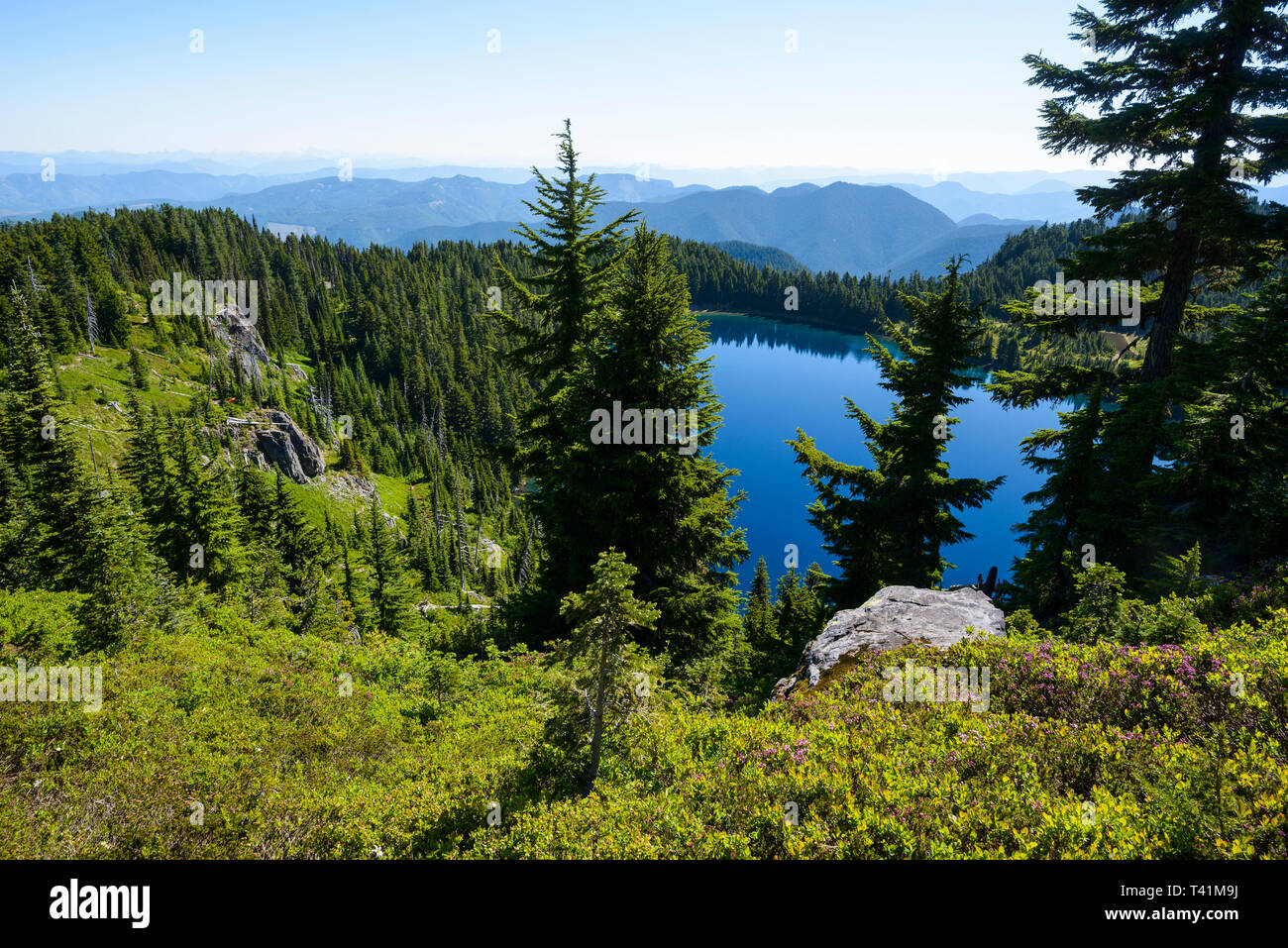 Alpine See der Cascade Mountains Stockfoto