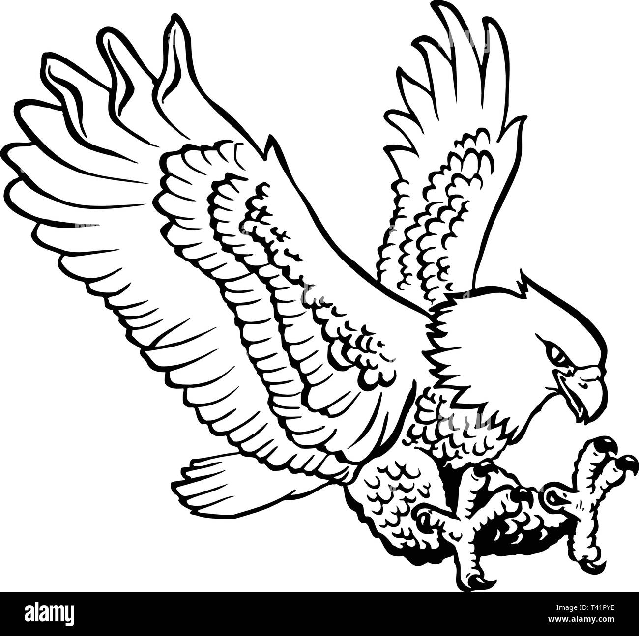 Adler Landung Vector Illustration Stock Vektor