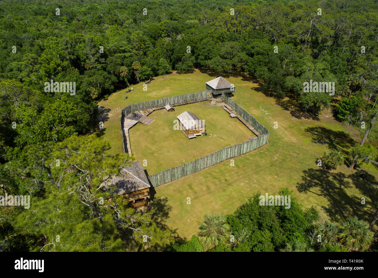 Fort Foster ist eine zweite Seminole Krieges fort in zentralem Florida, 9 km südlich von Aktuelle entfernt - Tag Zephyrhills in Pasco County. Fort Pflege wurde oder Stockfoto