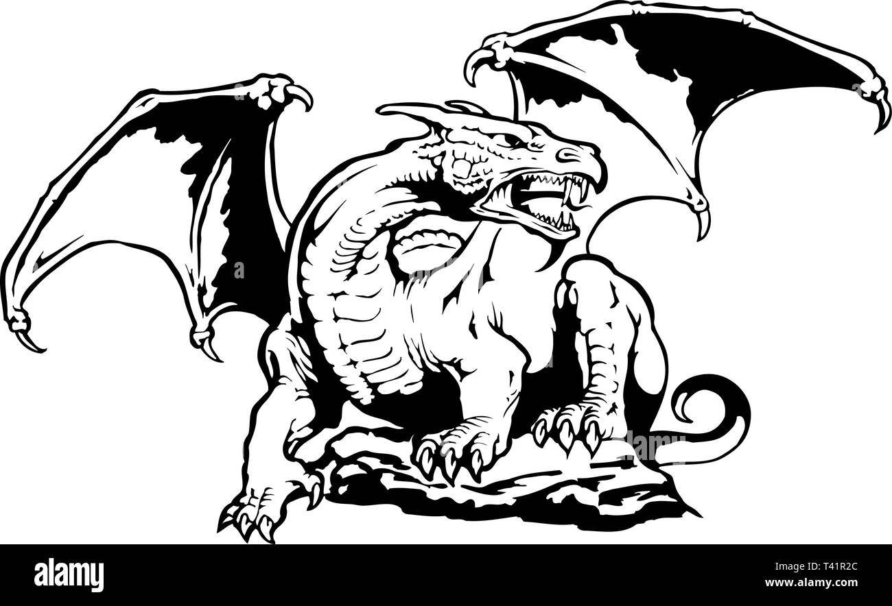 Dragon Vector Illustration Stock Vektor