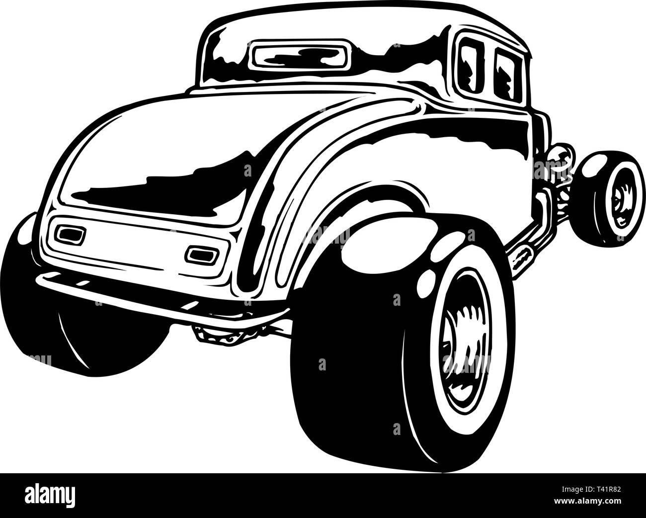1932 Coupé Vector Illustration Stock Vektor