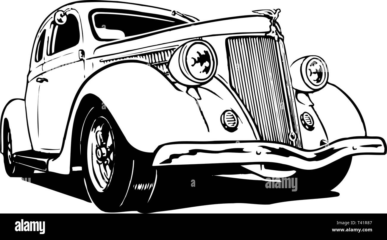 1936 Coupé Vector Illustration Stock Vektor