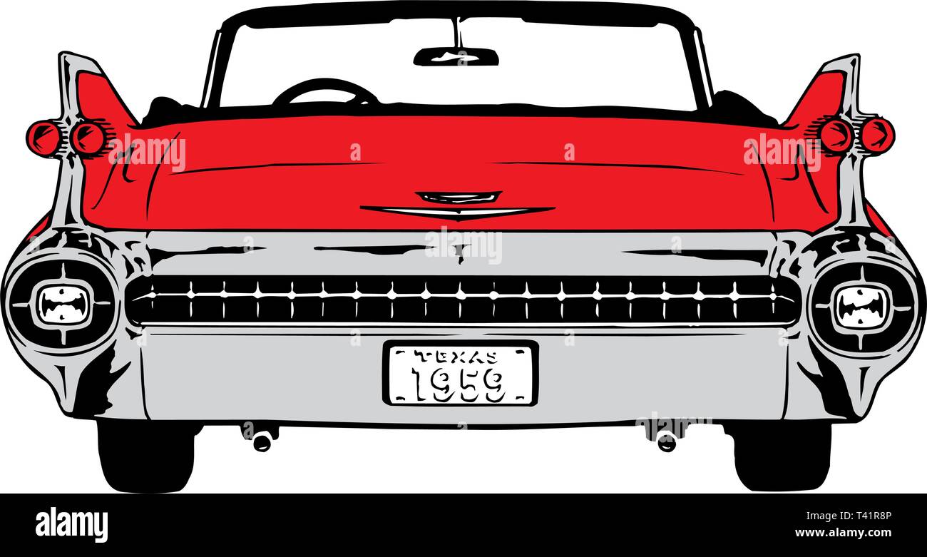 1959 Cadillac Vector Illustration Stock Vektor
